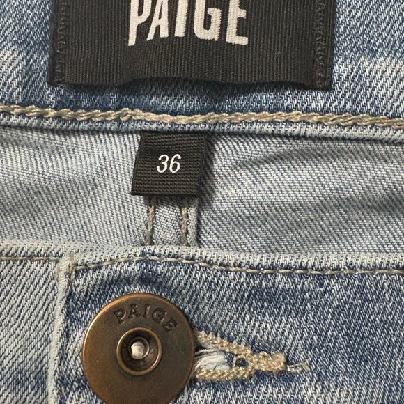 Men’s PAIGE Lennox Light Wash Denim Jeans Slim Leg, Minimal Distressing, Size 36 - Picture 6 of 16